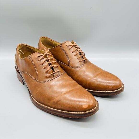 Cole Haan Shoes Mens 9.5 Brown Leather Grand OS Derby Oxford Dress Almond Toe main image 11